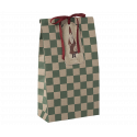 Maileg - Presentpåse, Medium - Checker Green