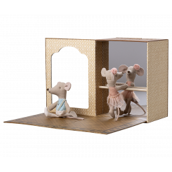 Maileg - Ballet mice in dance studio, Little sister and brother