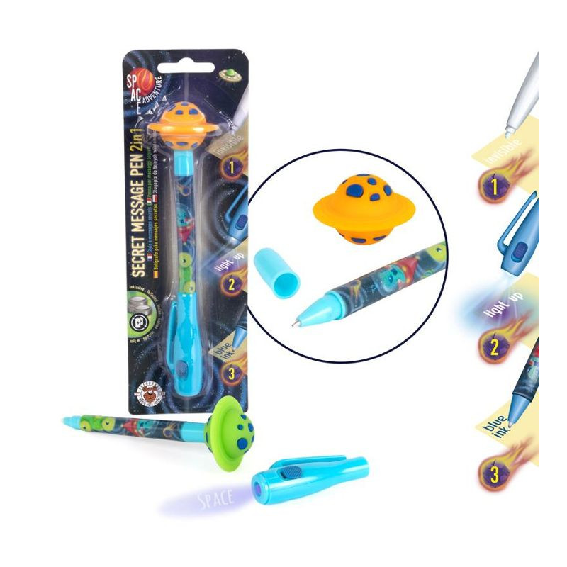 Trendhaus - SPACE ADVENTURE Secret Message Pen with biros, 2 assorted