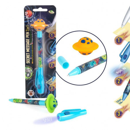 Trendhaus - SPACE ADVENTURE Secret Message Pen with biros, 2 assorted