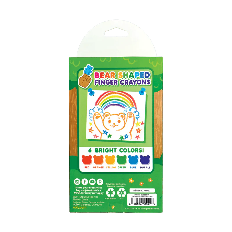 OOLY - Cuddly Cubs Bear Finger Crayons