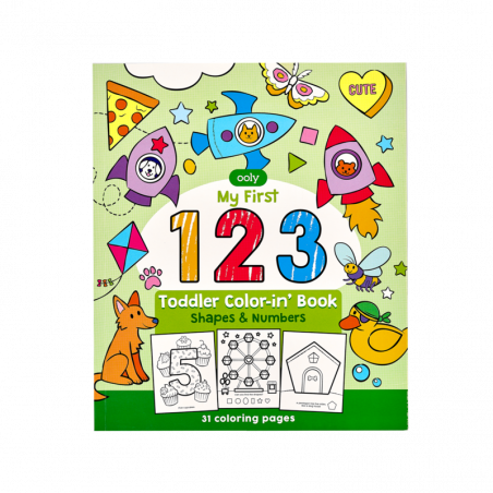 OOLY - Color-in’ Book – 123 Shapes & Numbers