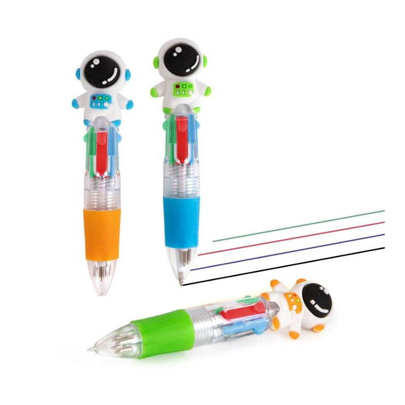 Trendhaus - SPACE ADVENTURE Multi-colour pen with topper, 3 assorted