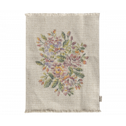Maileg - Miniatyr matta, Large - blommor