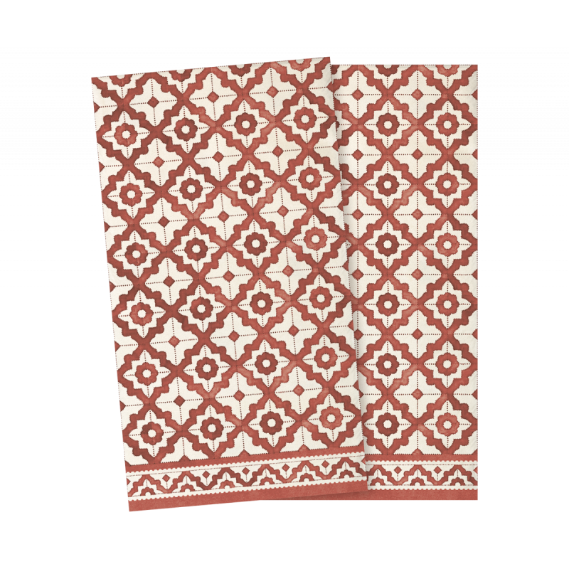 Maileg - Servetter, Mosaic Large - Red