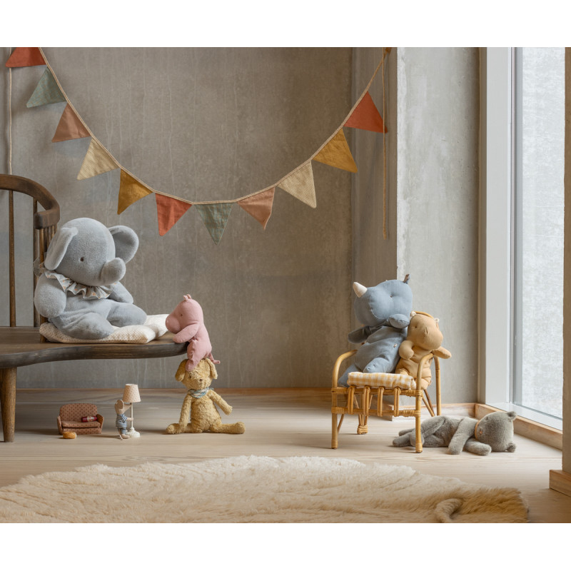Maileg - Sleeping kitten, Medium - Grey