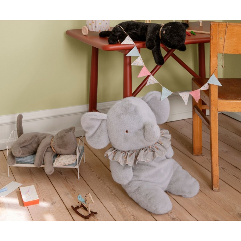 Maileg - Sleeping kitten, Medium - Grey