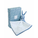 Doudou et Compagnie - BUNNY DOUDOU BUNNY with a comforter blue