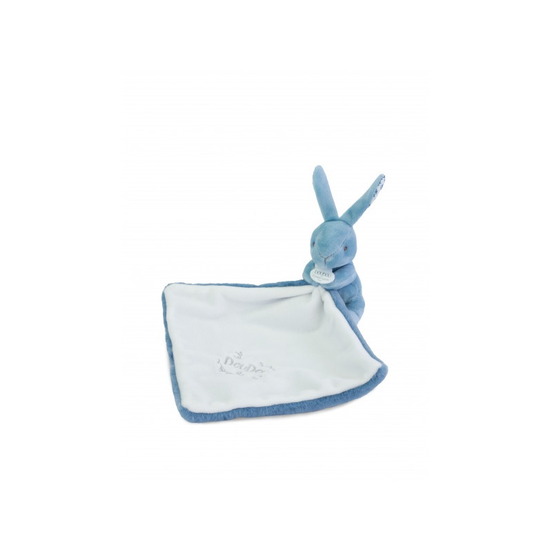 Doudou et Compagnie - BUNNY DOUDOU BUNNY with a comforter blue