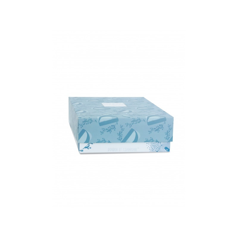 Doudou et Compagnie - BUNNY DOUDOU BUNNY with a comforter blue