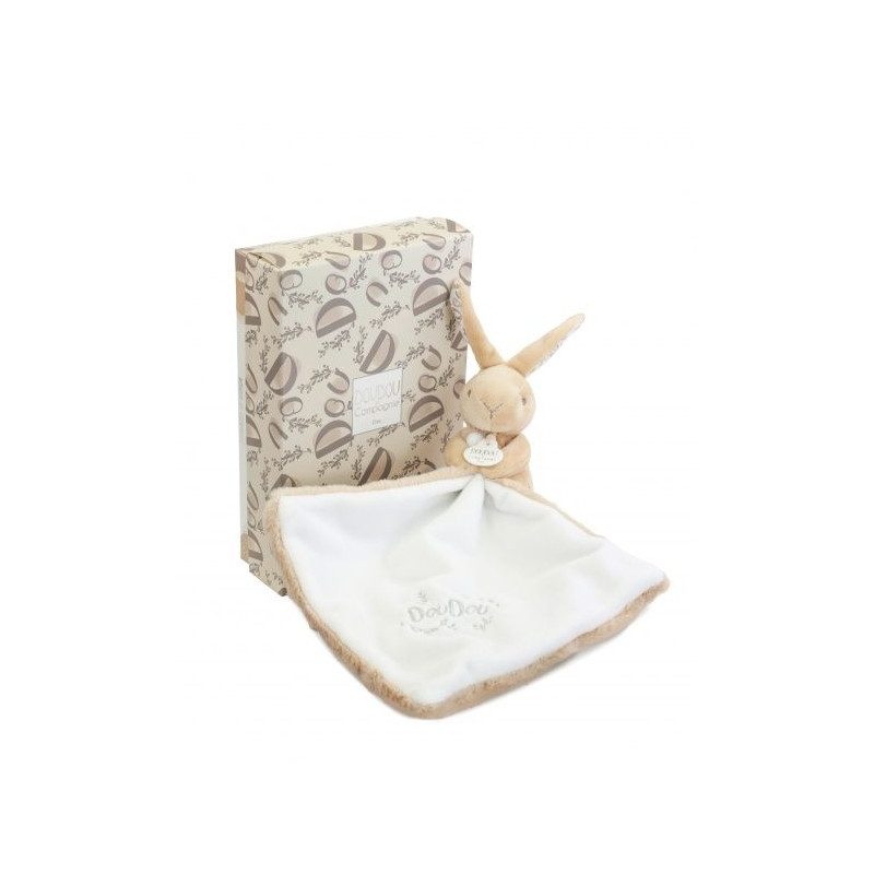 Doudou et Compagnie - BUNNY DOUDOU BUNNY with a comforter beige