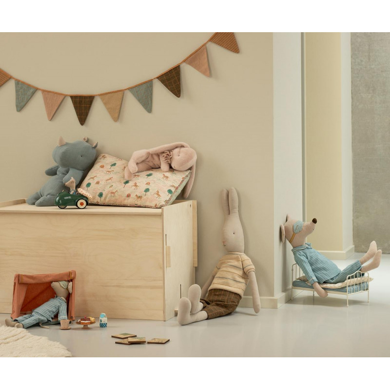 Maileg - Sleeping bunny plush, Small - Powder