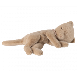 Maileg - Sleeping kitten, Small - Cream peach