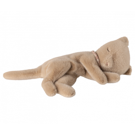 Maileg - Sleeping kitten, Small - Cream peach