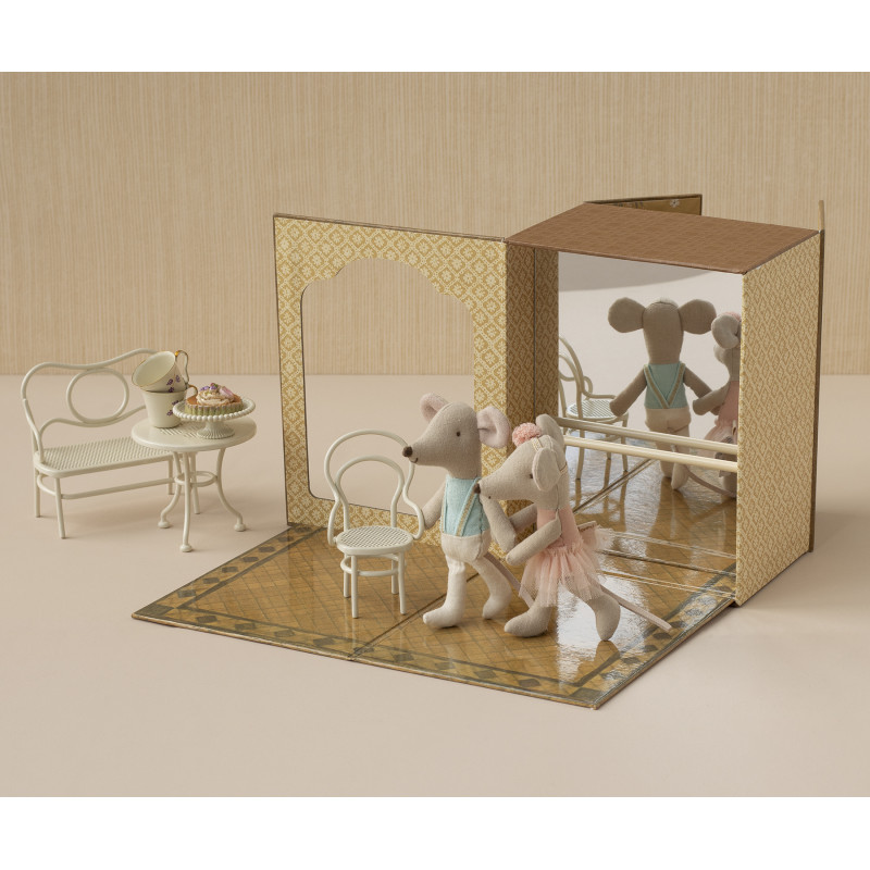 Maileg - Ballet mice in dance studio, Little sister and brother