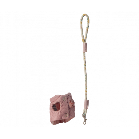 Maileg - Pet supply, Harness and leash - Rose