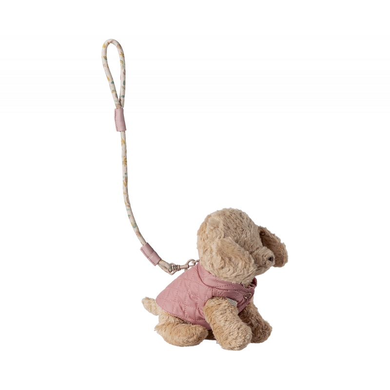Maileg - Pet supply, Harness and leash - Rose