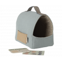 Maileg - Pet carrier - Dusty blue