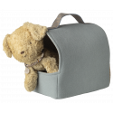 Maileg - Pet carrier - Dusty blue