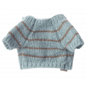 Maileg - Puppy supply, Small, Knitted sweater - Dusty blue