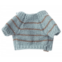 Maileg - Puppy supply, Small, Knitted sweater - Dusty blue