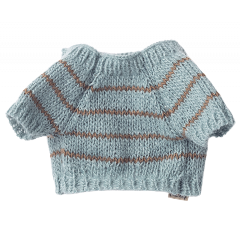 Maileg - Puppy supply, Small, Knitted sweater - Dusty blue
