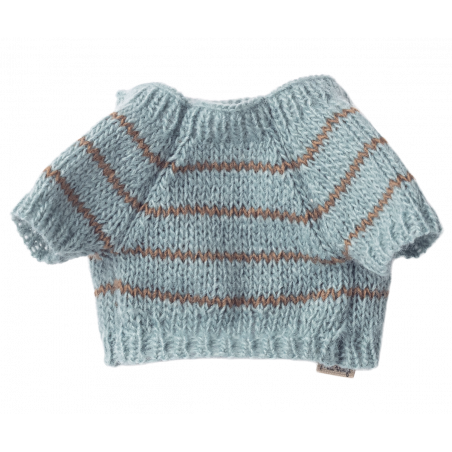 Maileg - Puppy supply, Small, Knitted sweater - Dusty blue