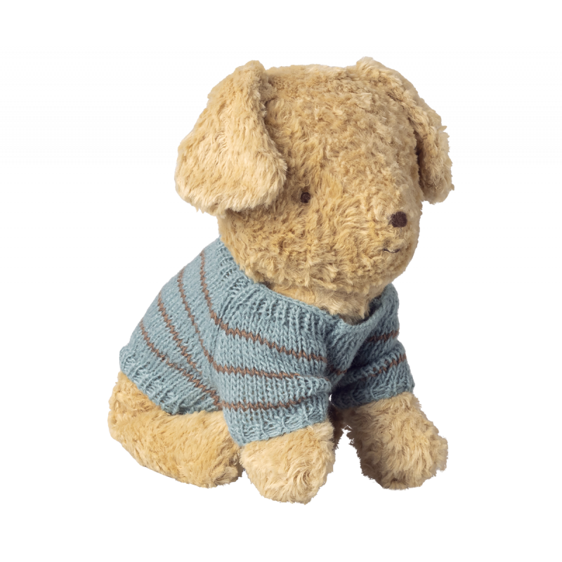 Maileg - Puppy supply, Small, Knitted sweater - Dusty blue