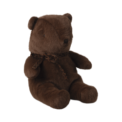 Maileg - Teddy bear plush, Medium - Dark chocolate
