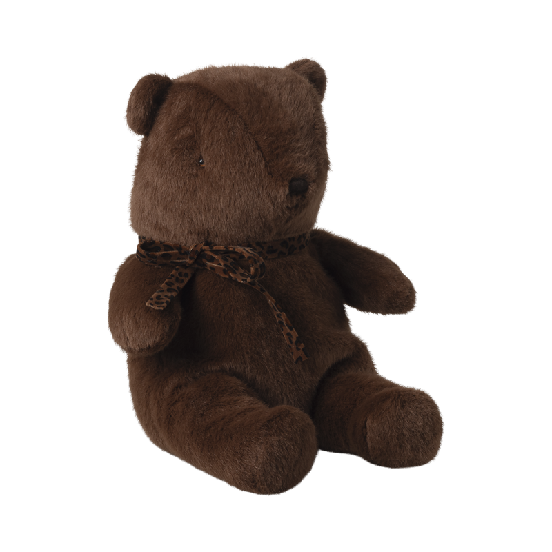 Maileg - Teddy bear plush, Medium - Dark chocolate