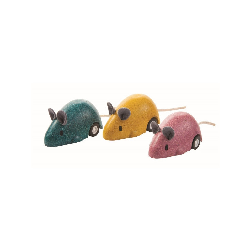 PlanToys - Moving Mouse, Blågrön