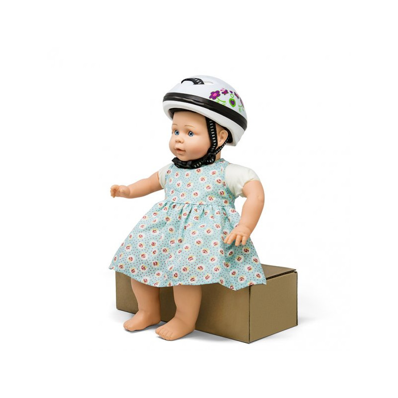 MaMaMeMo - Vit cykelhjälm till dockan
