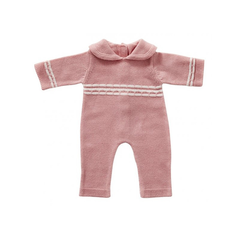 byAstrup - Sparkdräkt stickad rosa 35cm