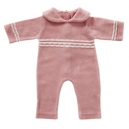 byAstrup - Sparkdräkt stickad rosa 35cm