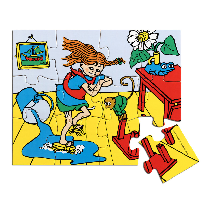 Pippi - Pippi Träpussel, 12 Bitar