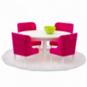 Lundby - Dockhusmöbler, Matgrupp cerise