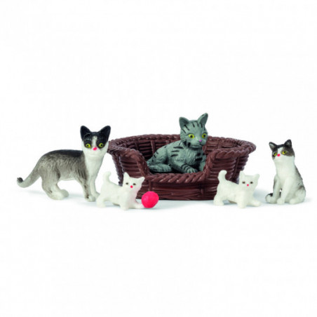 Lundby - Dockhustillbehör, Kattfamilj