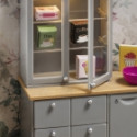 Lundby - Dockhusmöbler, Kök med Diskho & Diskmaskin Grå